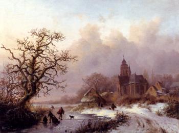 弗雷德裡尅 馬裡亞努斯 尅魯斯曼 A Frozen Winter Landscape